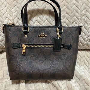 Coach Black and Gold Satchel